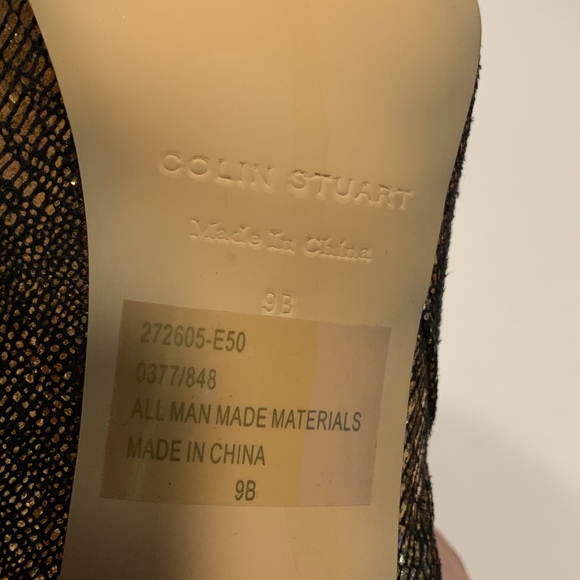 Colin Stuart Gold Shimmer Heel Boot Size 9B - Picture 7 of 7